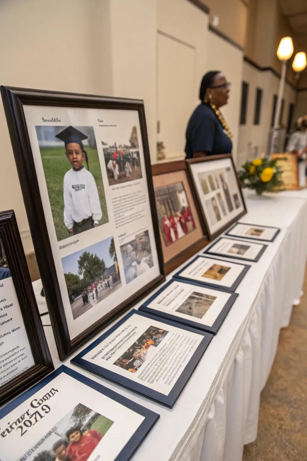 A progression captured in snapshots, commemorating the graduate’s journey.