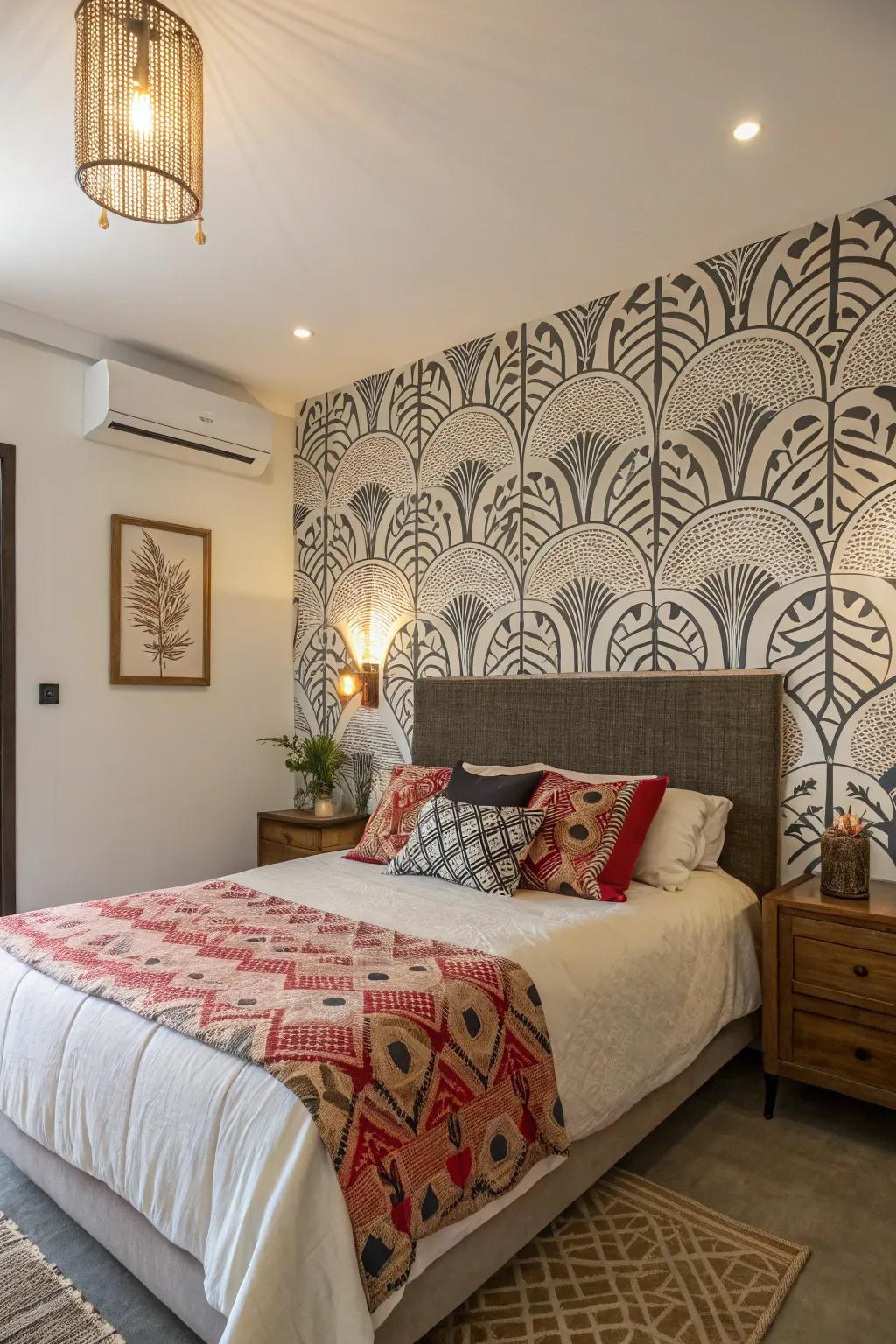 An accent wall adding style and personality.