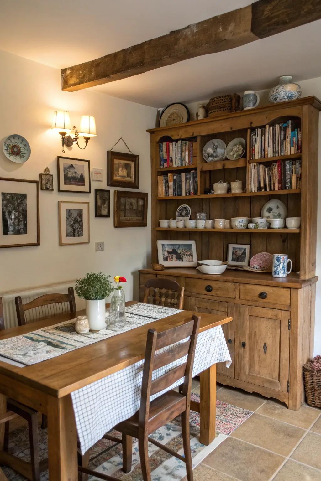 Personal collections lend identity to the area.