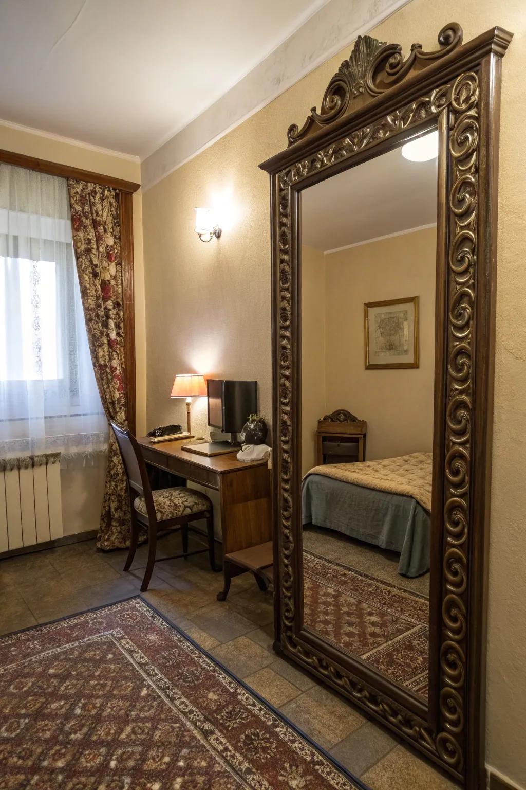 Reflections enhance space and illumination.