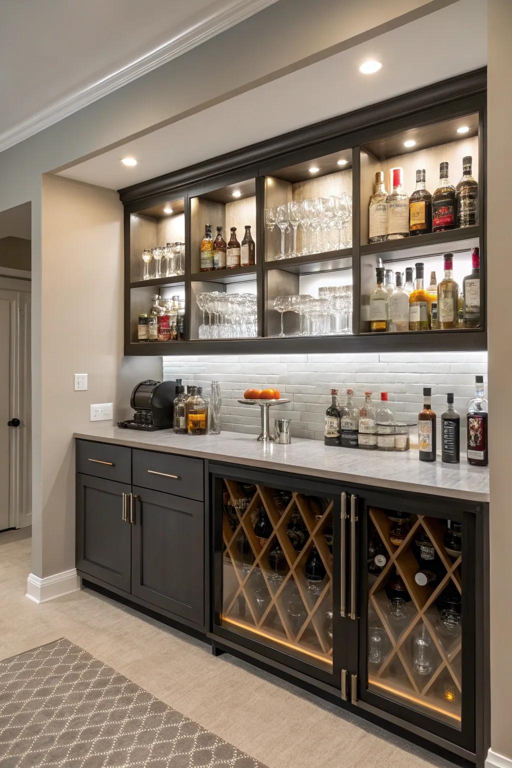 Features you can change make sure your home bar can change with your needs.