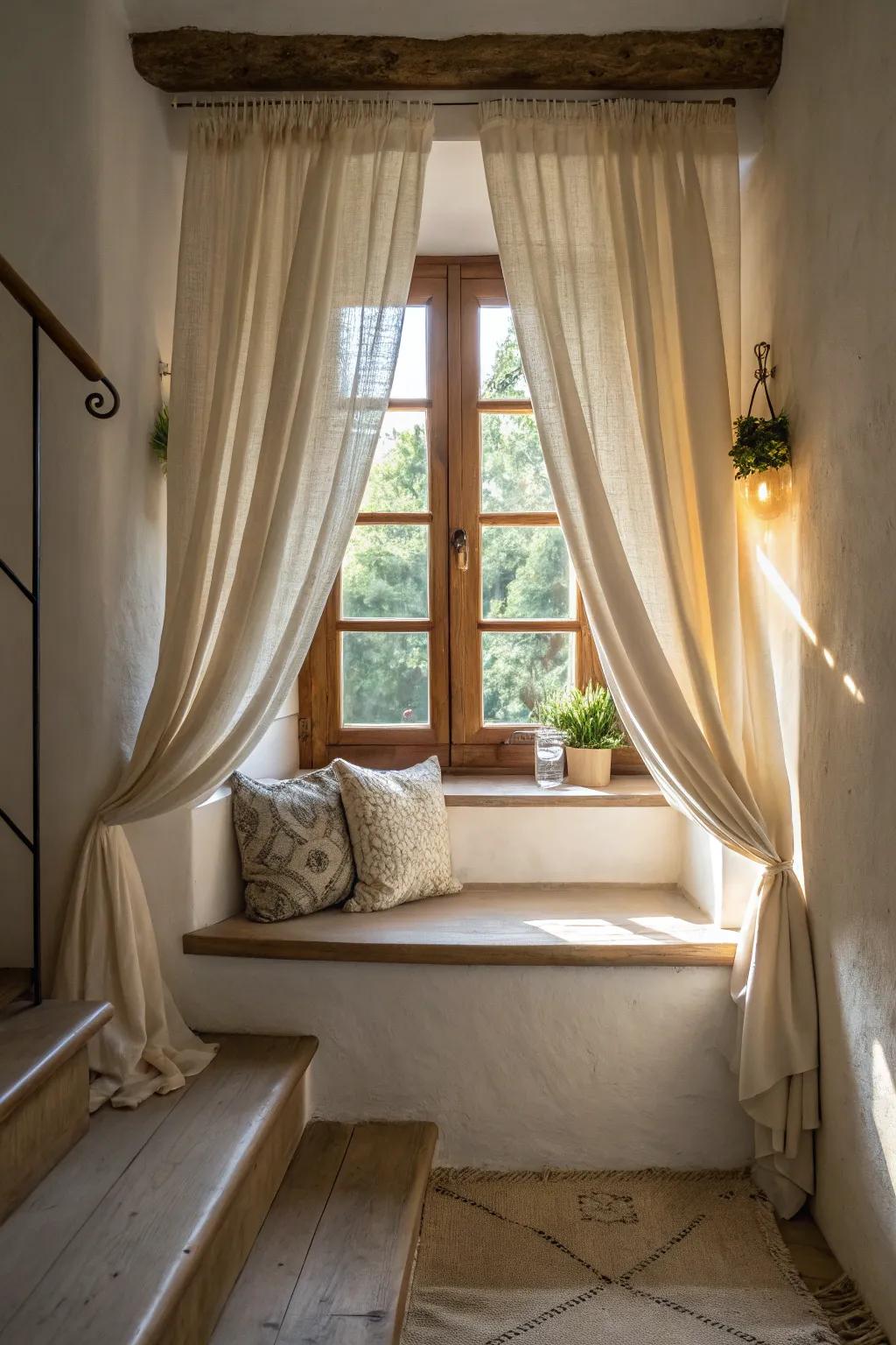 Window treatments bring elegance and light control to smaller spaces.