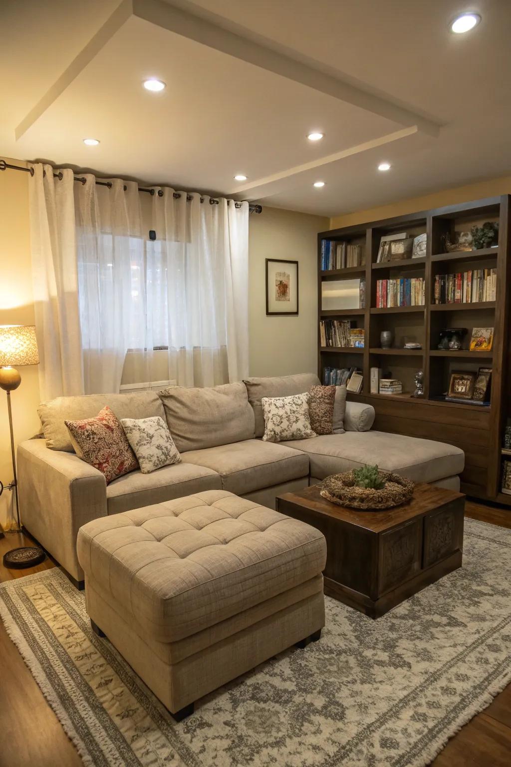 Ottomans add to the functionality and design of small locations.