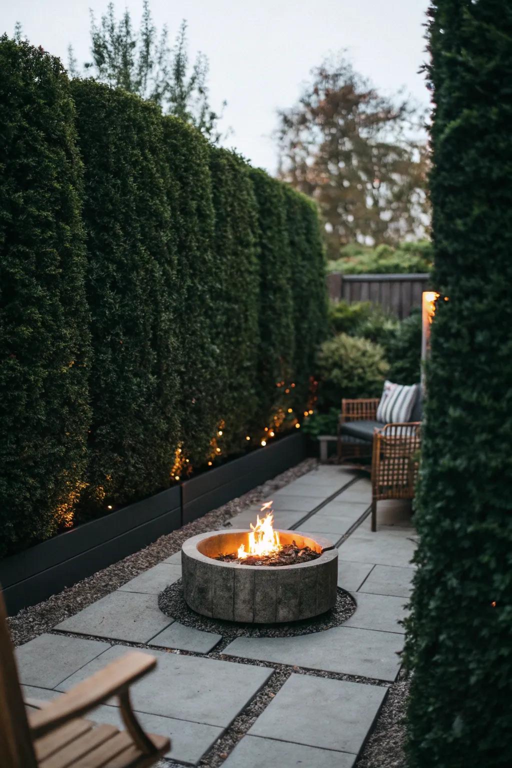Privacy features transform patios into intimate retreats.