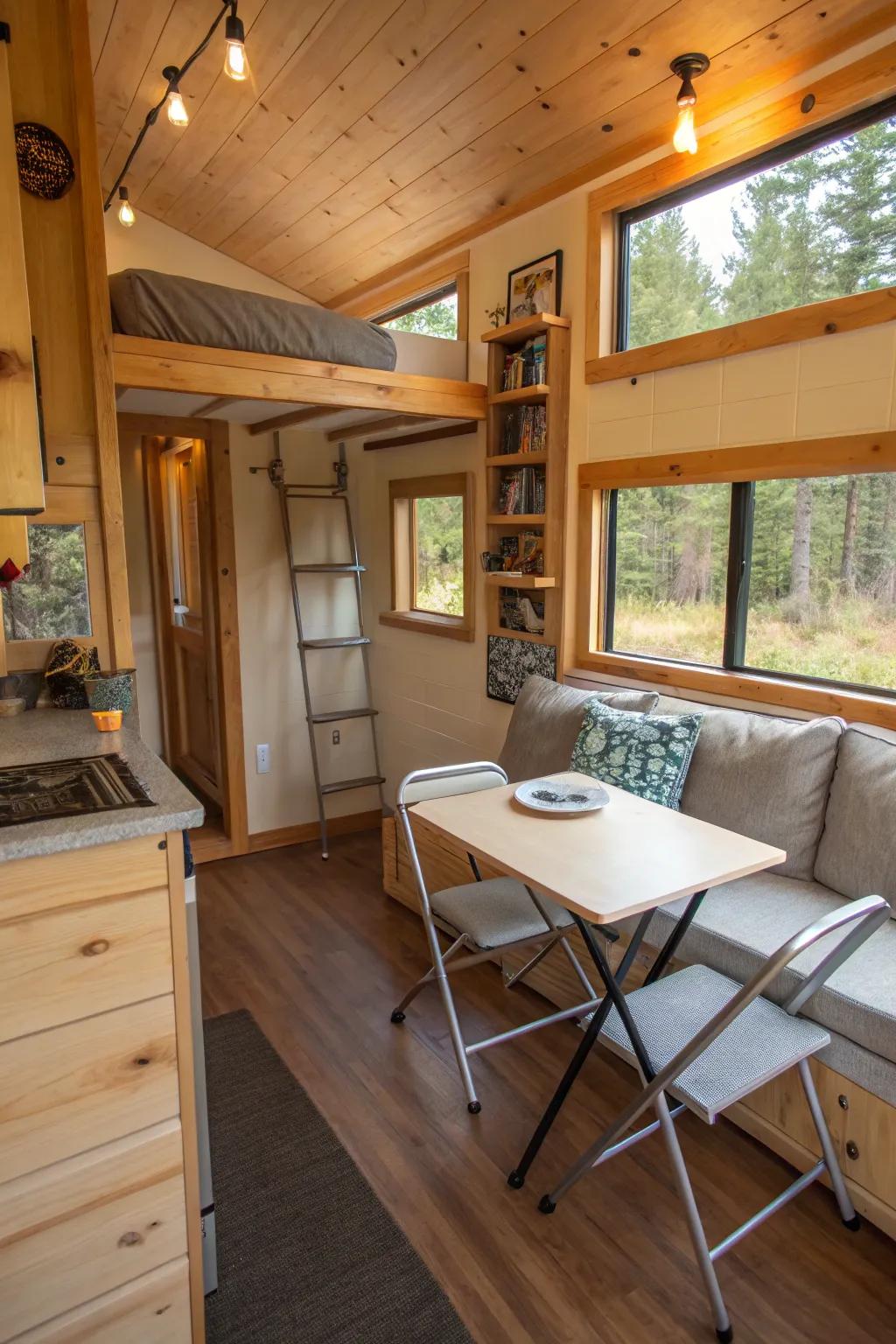 Minimized living quarters are crafted with precision and ingenuity in compact houses.