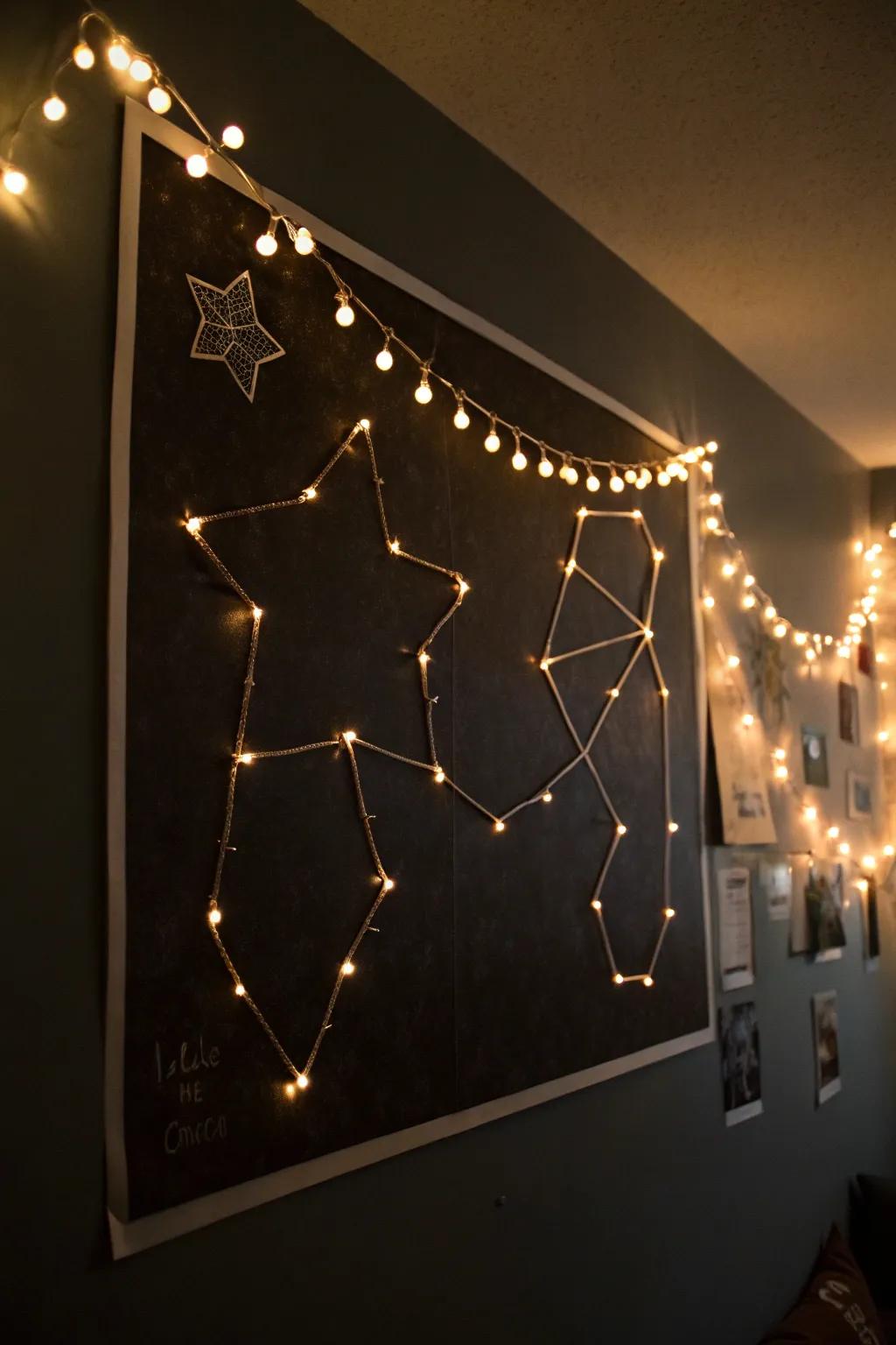 Constellation art for a special touch to your space theme.