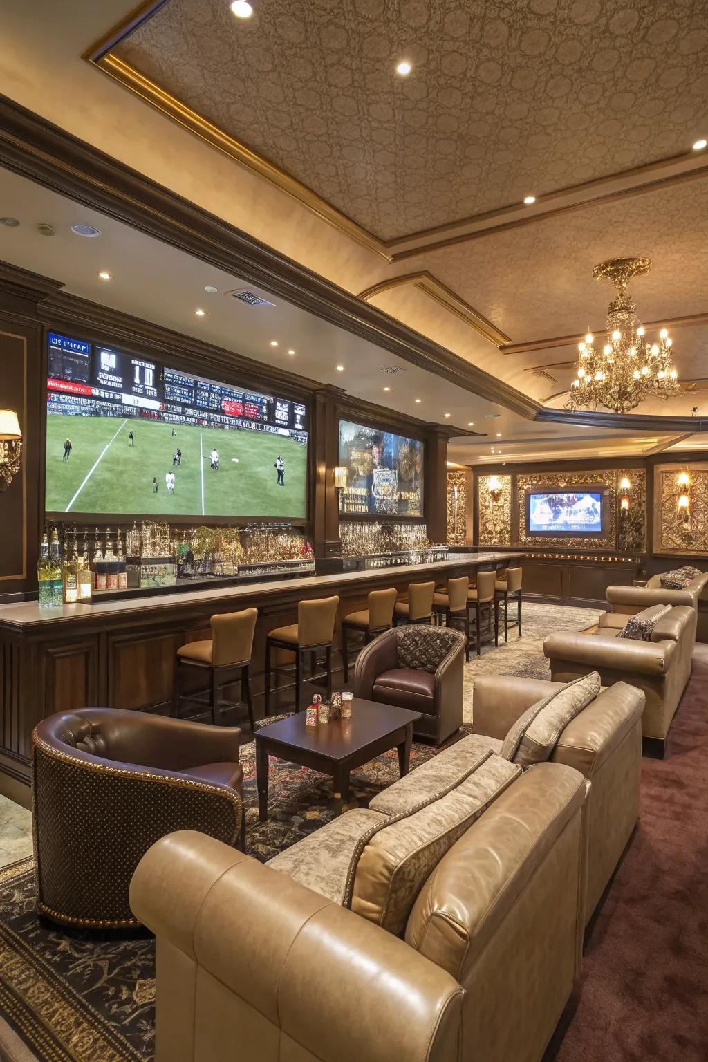 A premium lounge offers exclusive comfort and a superior experience.