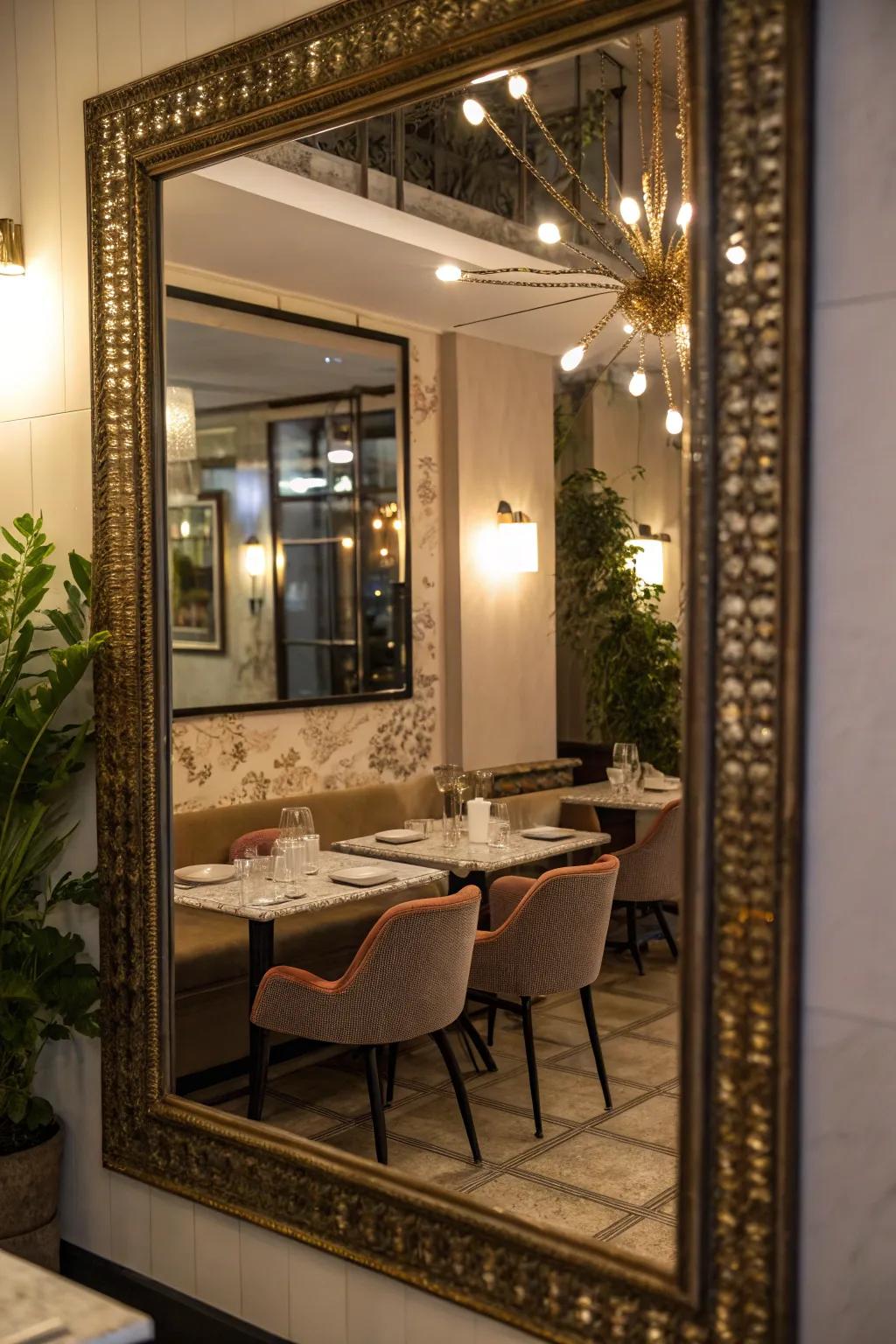 Reflectors can significantly augment the perceived magnitude of a room.