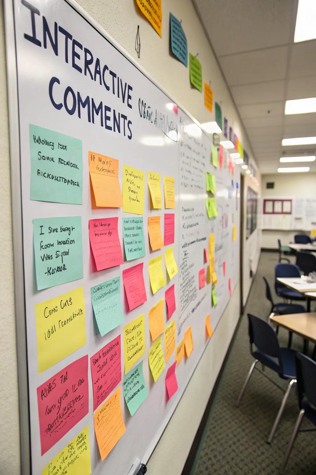 The hands-on comments area encourages great peer interaction.