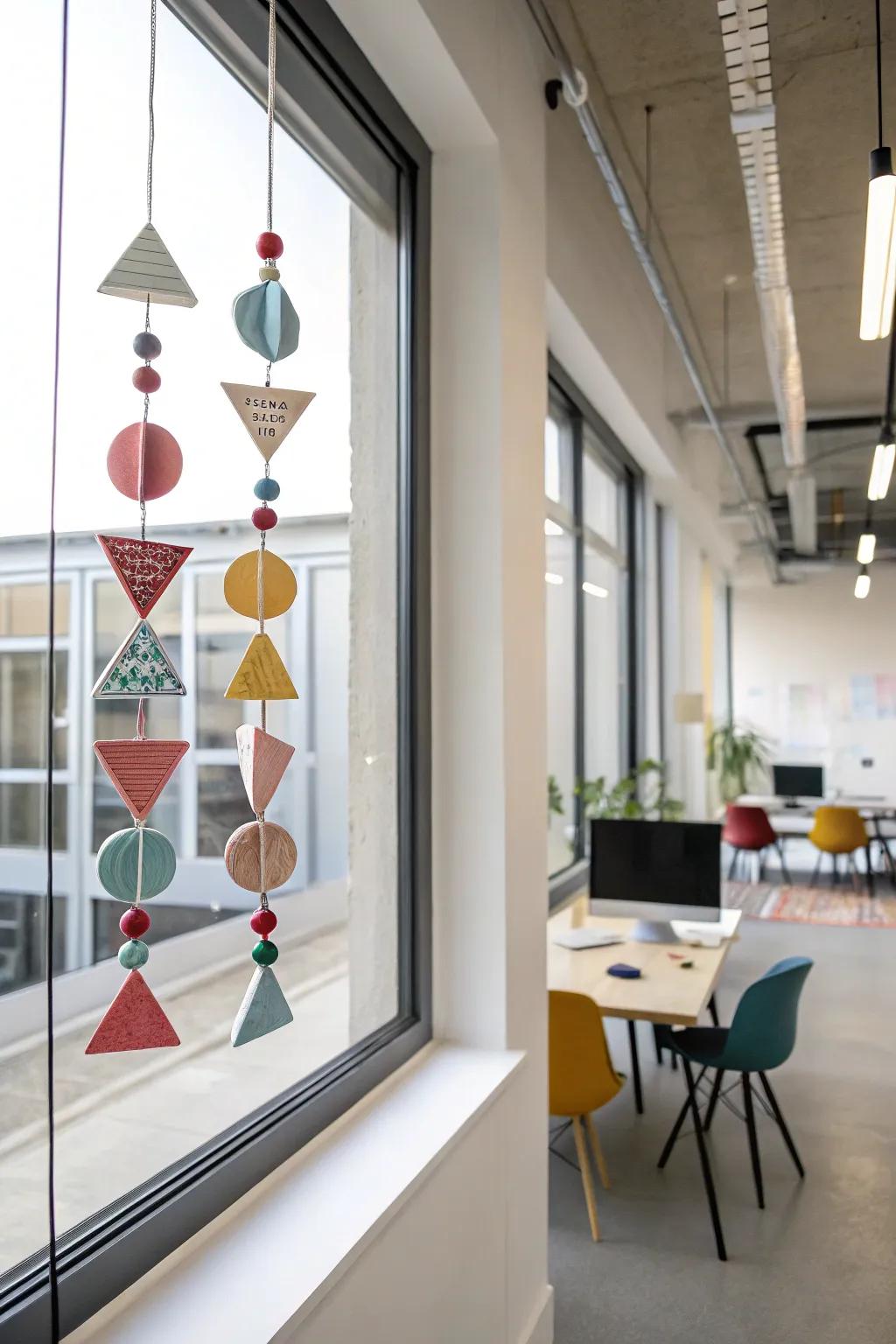 Modern art is created with sculpting clay light catchers.