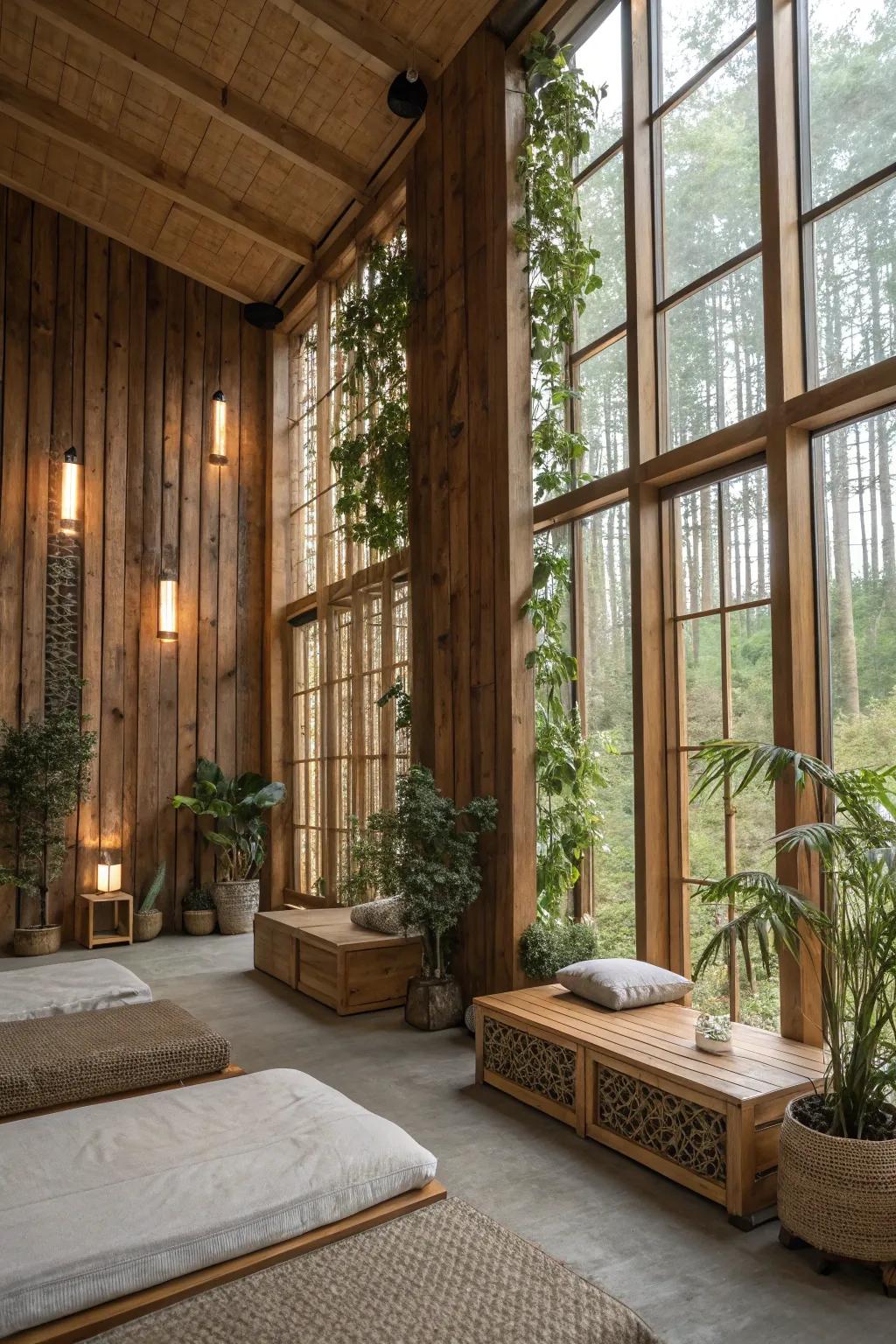Eco-conscious window dressings for a sustainable home.