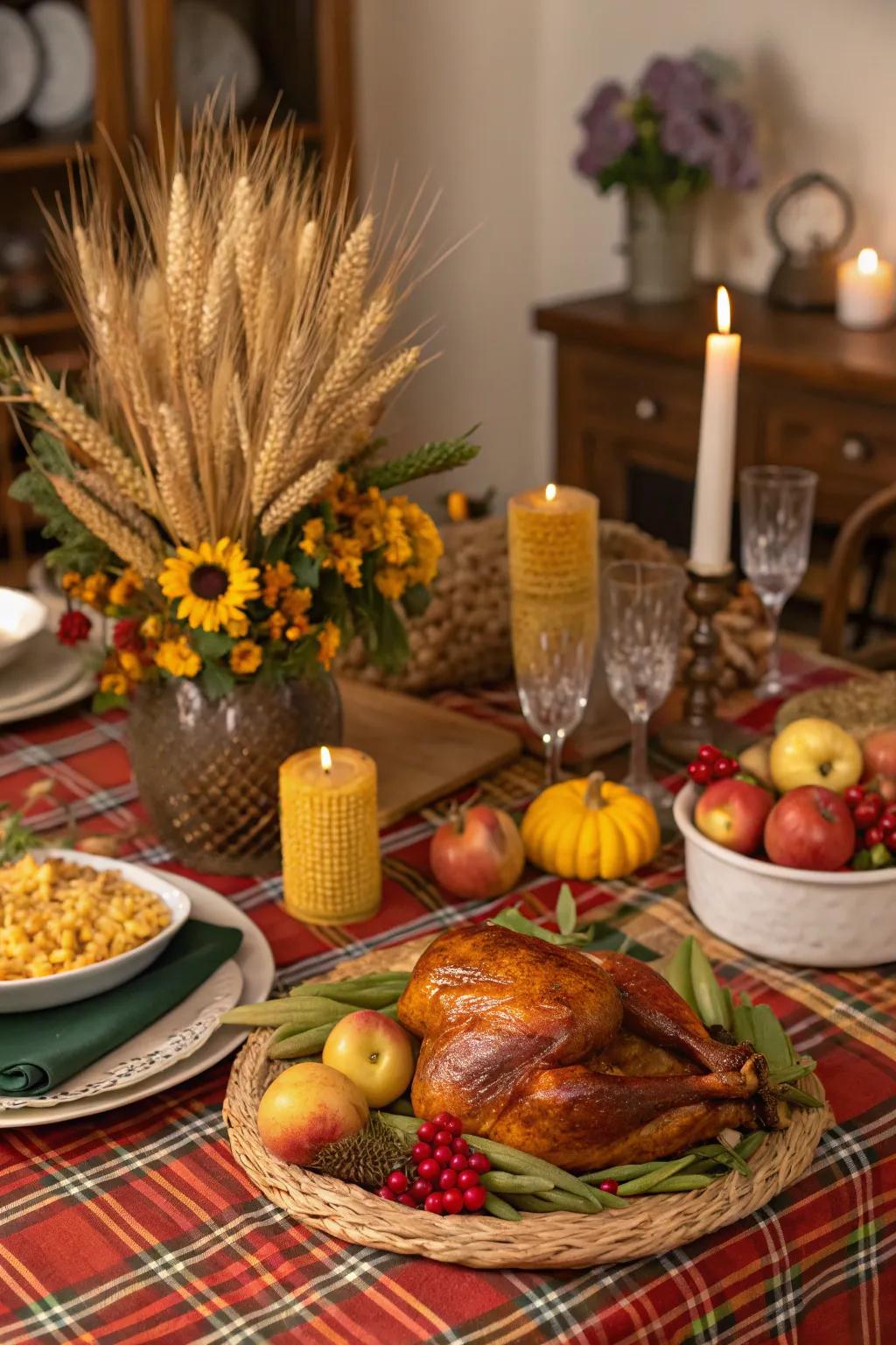 Celebrate the period with ornamental details inspired by the harvest.