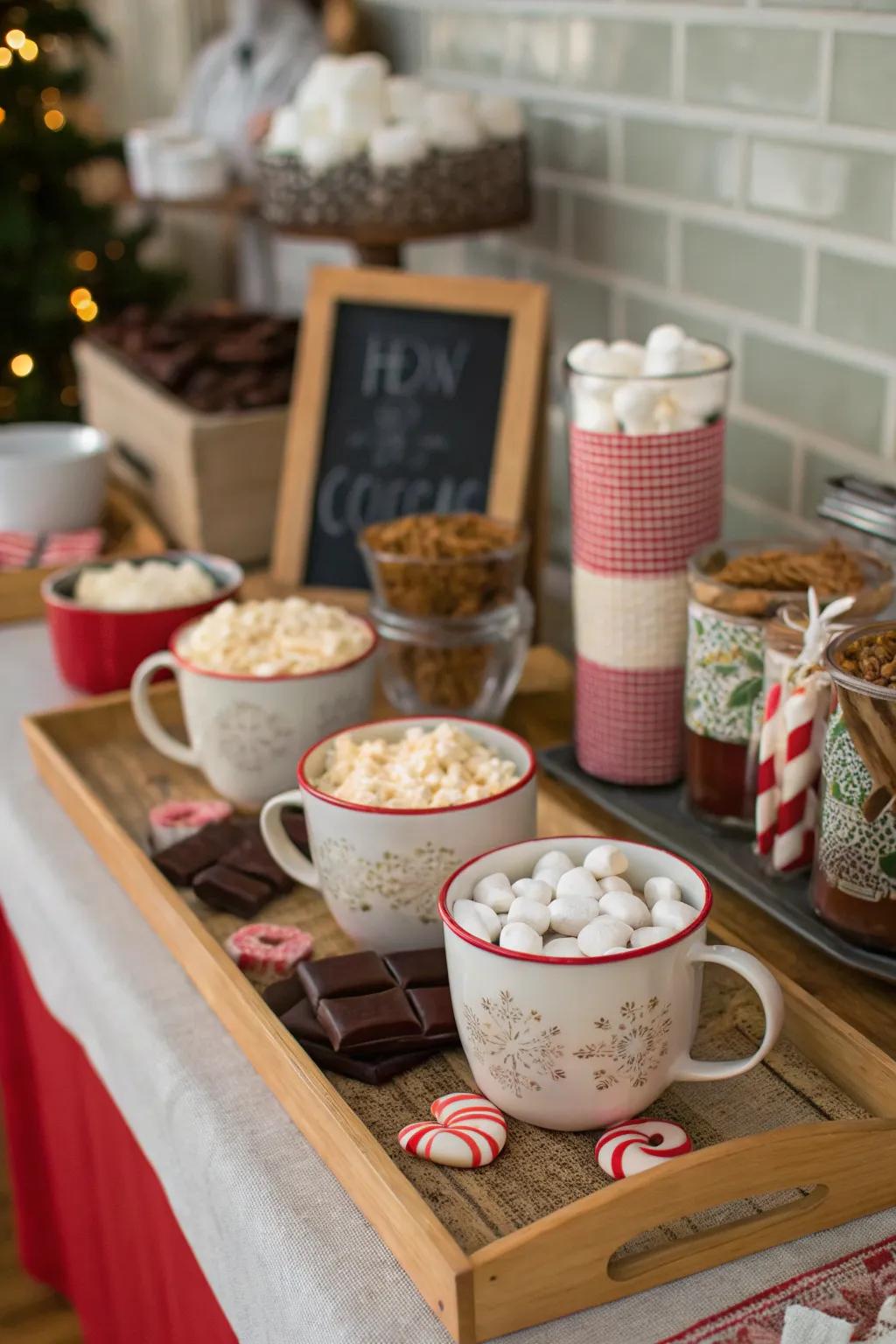 A delightful warm drink station for all to delight in.