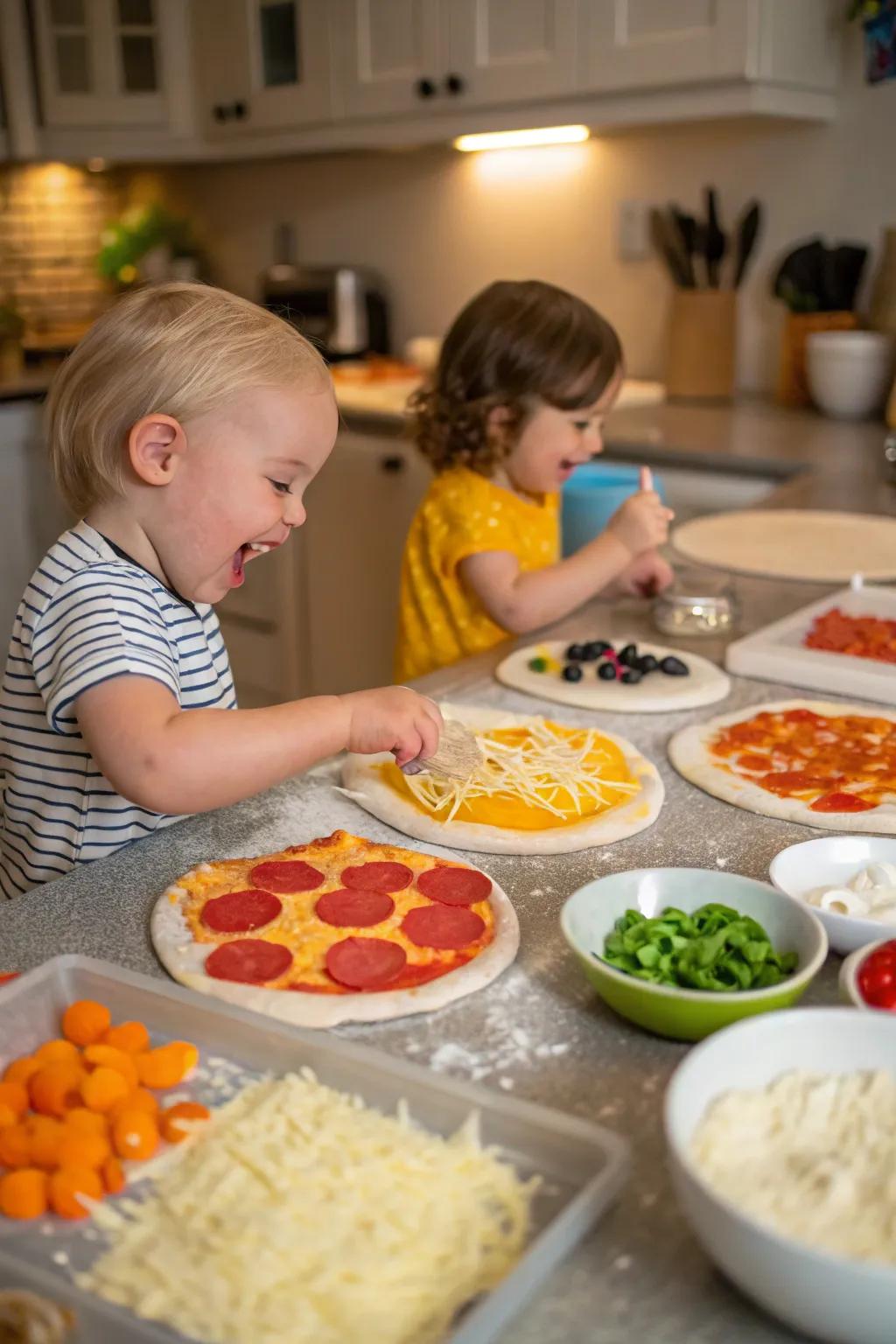 A DIY pizza party that combines creativity with delicious fun.