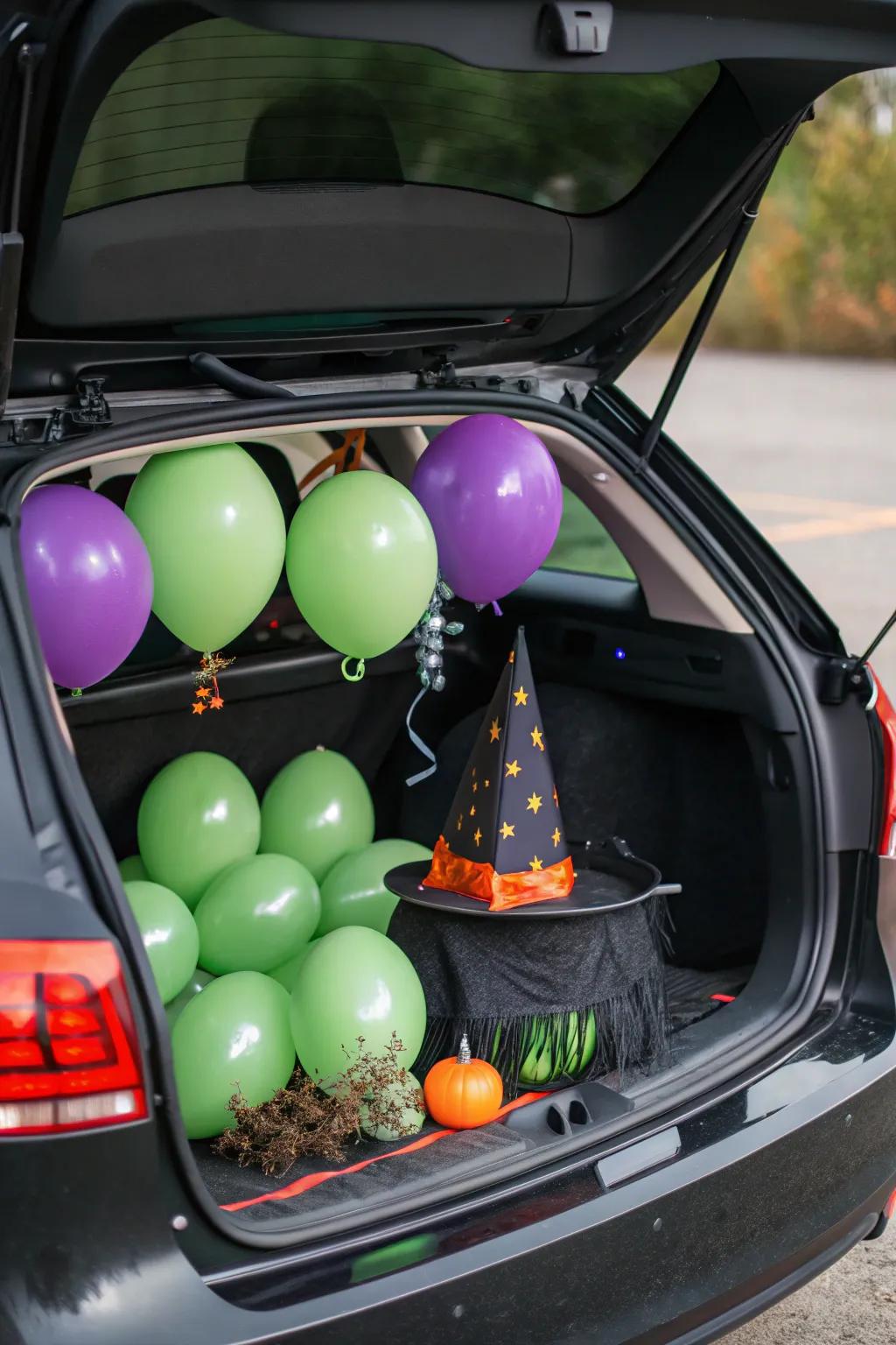 Orbs contribute a whimsical burst of color to your witch theme.