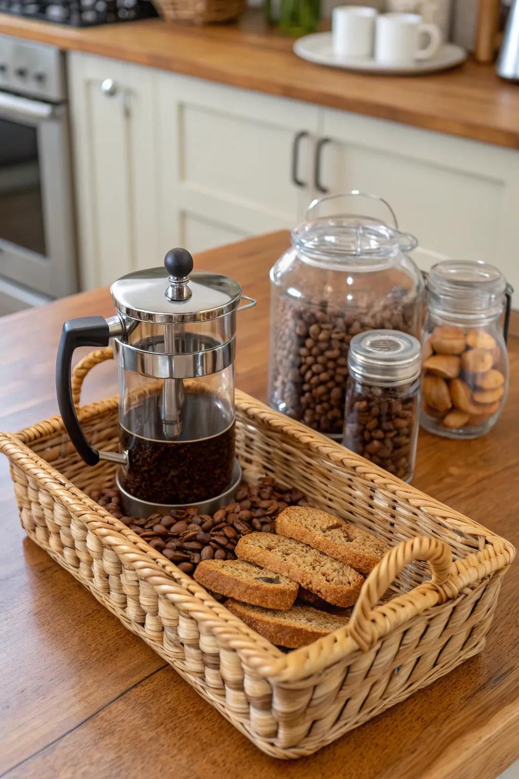 A coffee basket for the right brew.