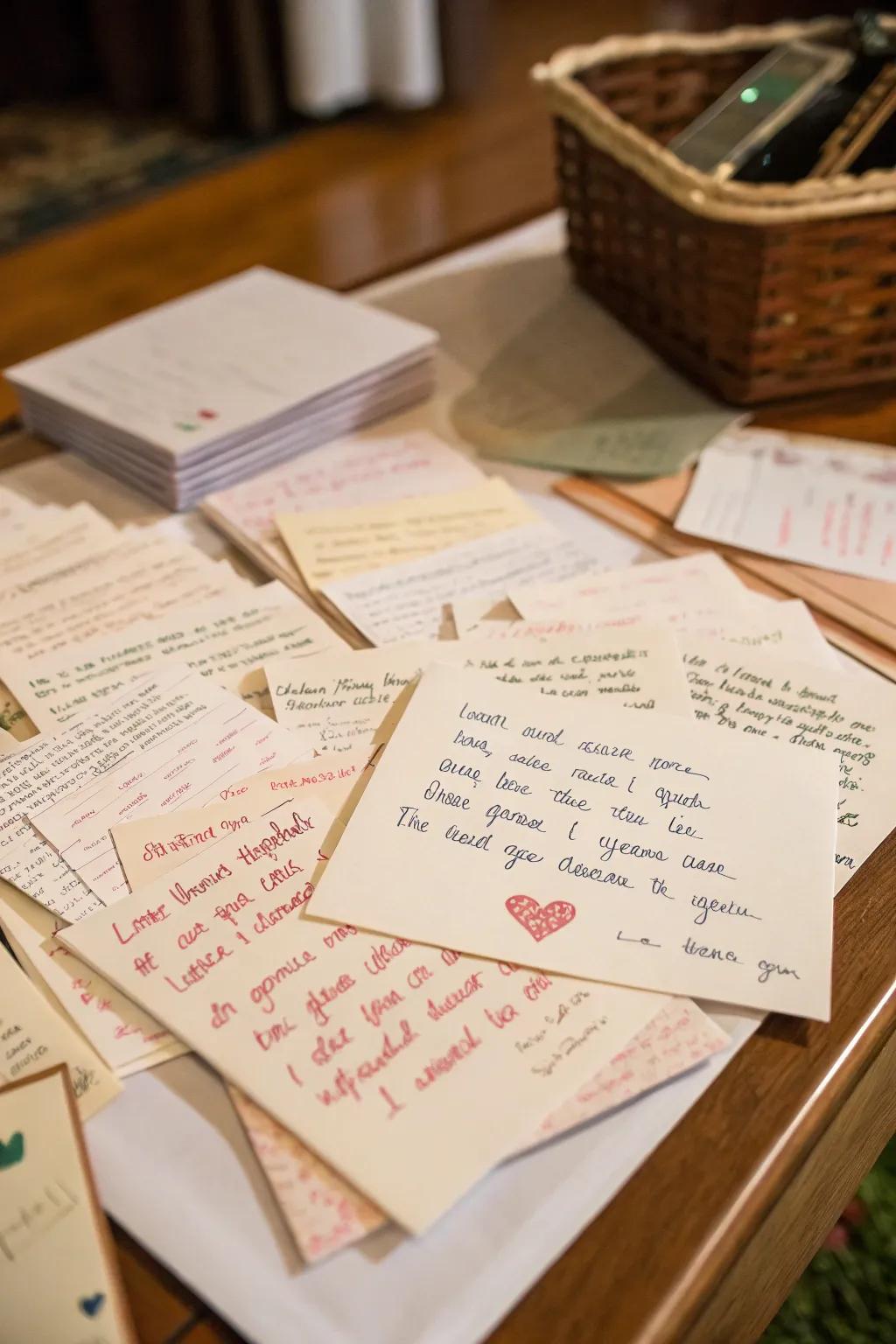 Heartfelt handwritten notes adding a personal touch.