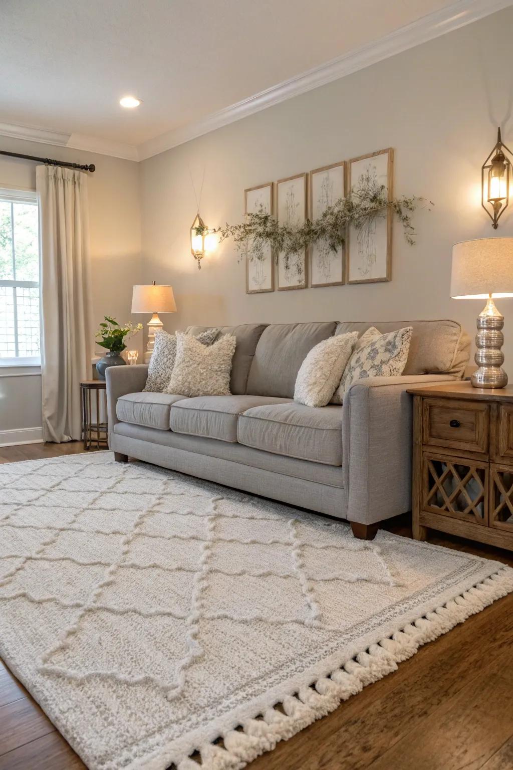 Cream rugs offer a classic and timeless style to your home.