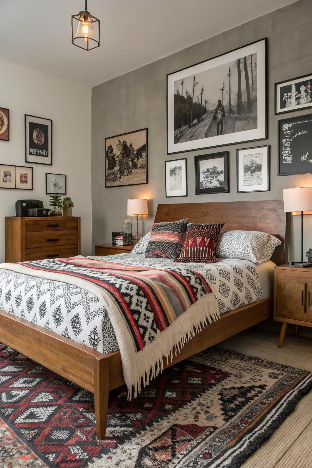 An eclectic medley of styles introduces character and uniqueness.
