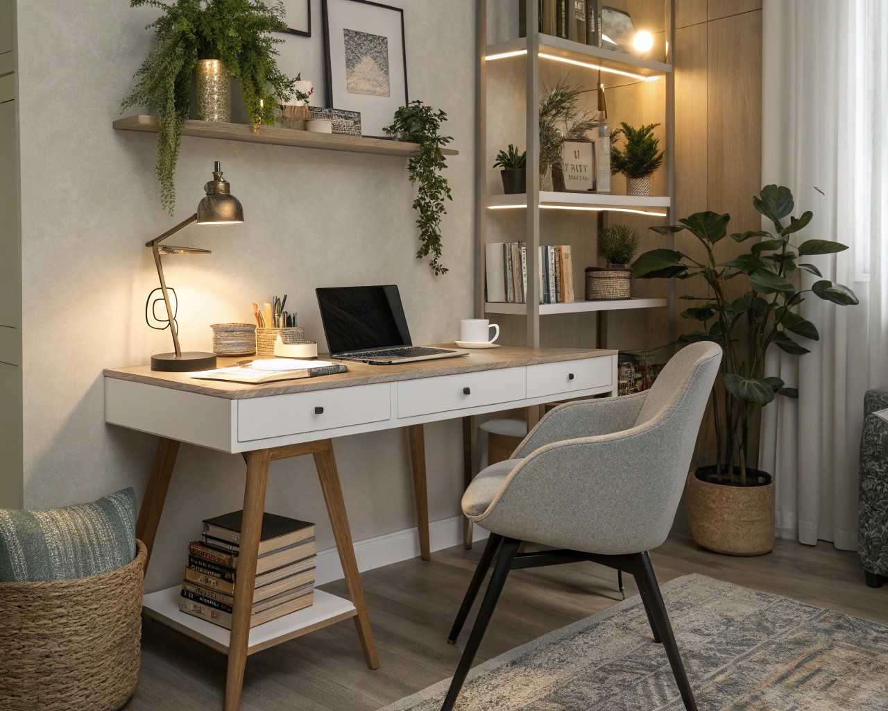 A transformed corner into a functional reading nook, illustrating the potential of creating personalized spaces.