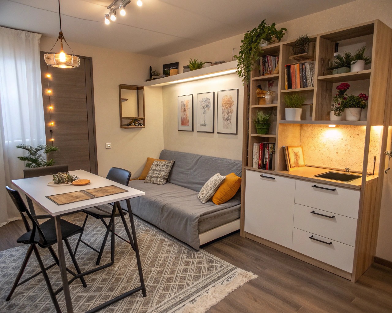 Choosing multifunctional furniture to maximize space efficiency.