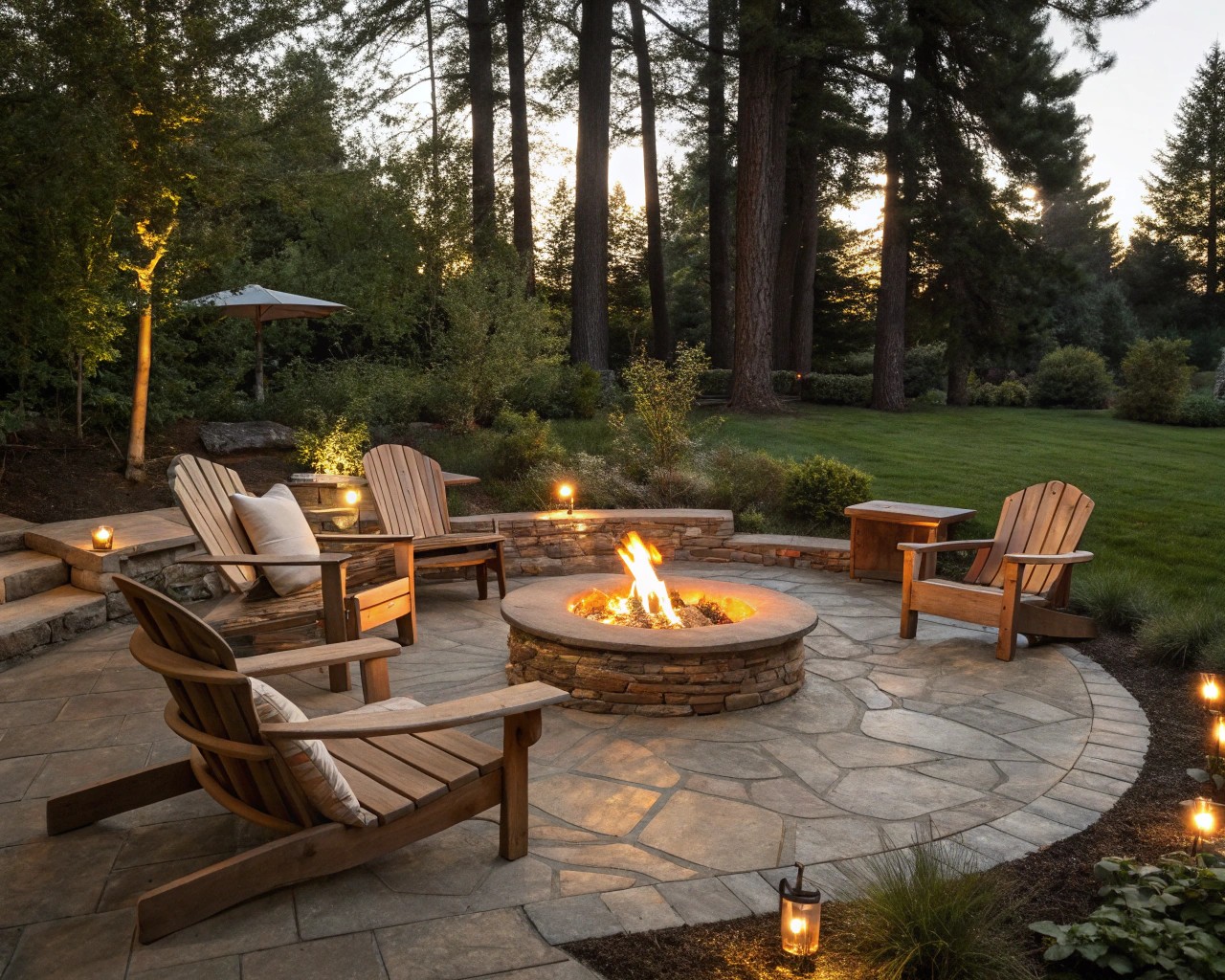 Fire features serve as natural gathering spots, providing both warmth and ambiance for cold-season outdoor enjoyment.