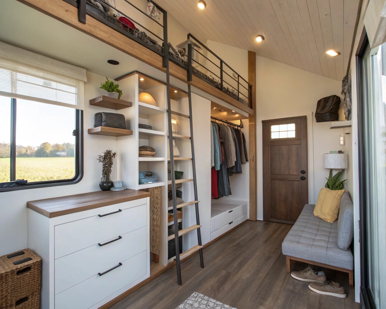 Maximizing vertical space for storage in small apartments.