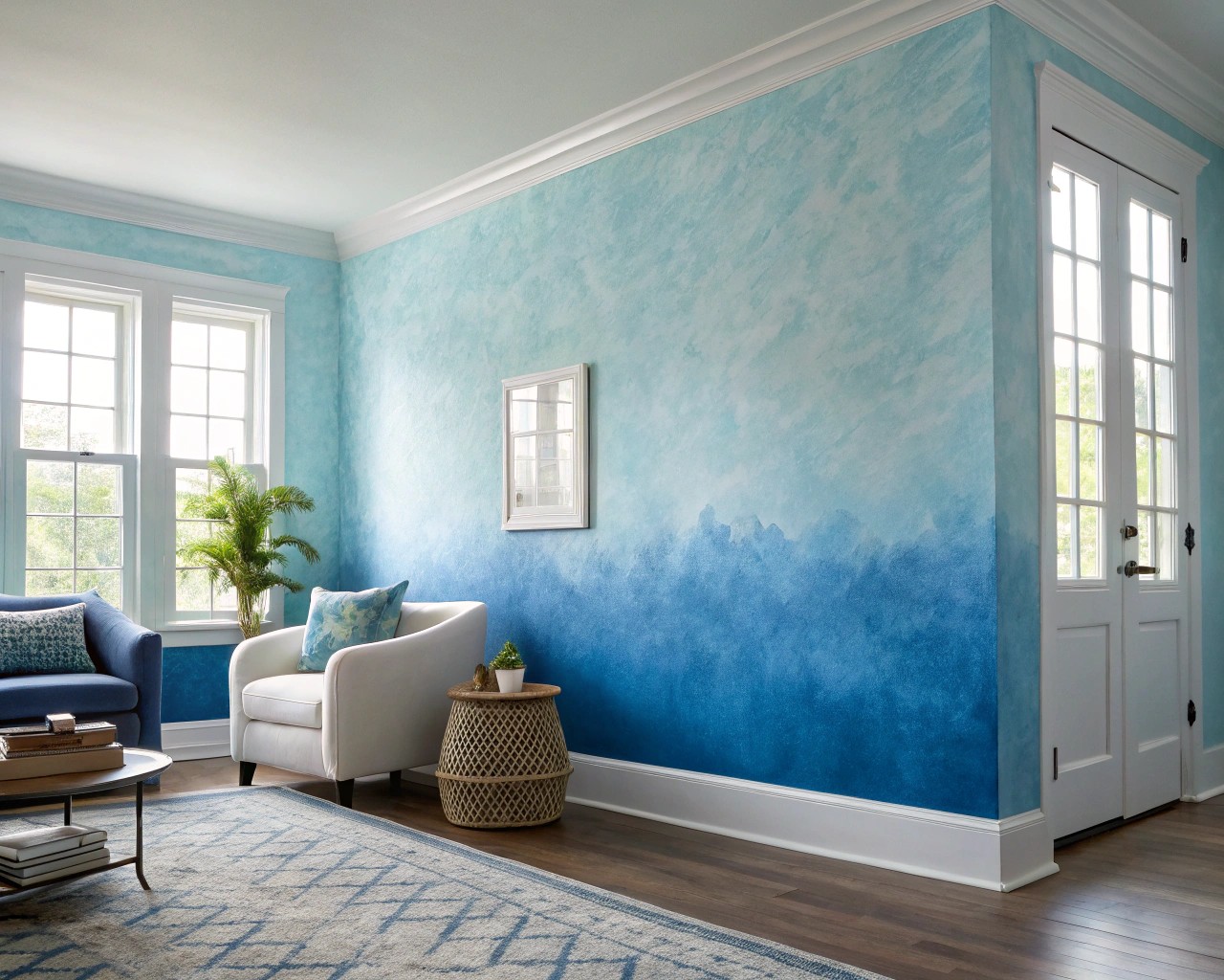 Sponge painting offers an organic method for creating beautiful ombre color effects at home.