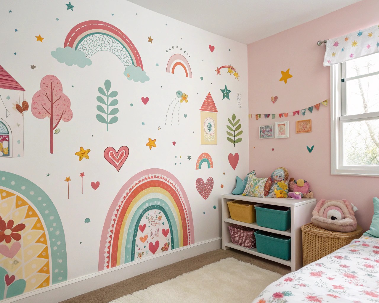 Vinyl wall decals offer a versatile and temporary way to add color and pattern without permanent commitment.