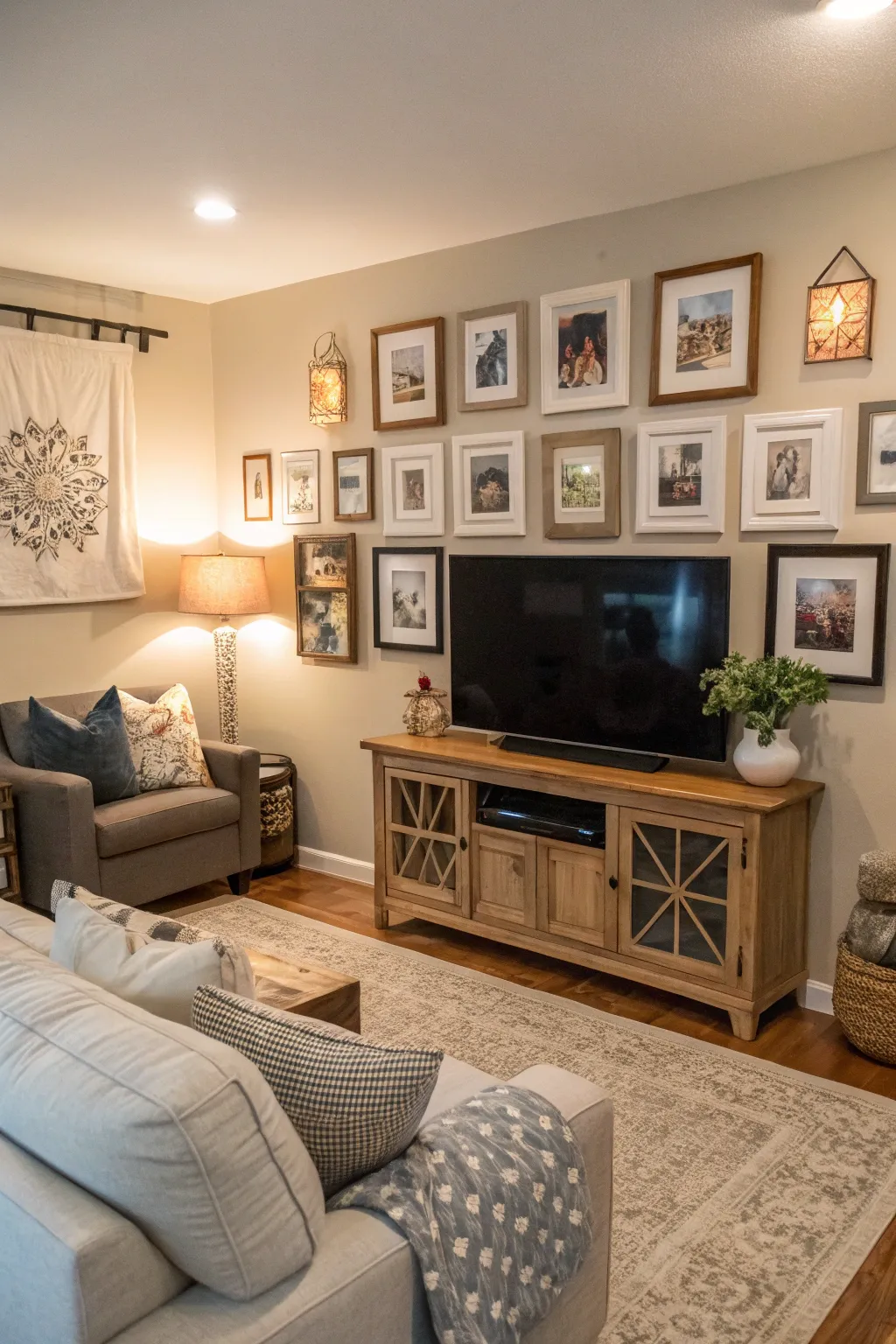Wall Gallery Styles Incorporating a TV