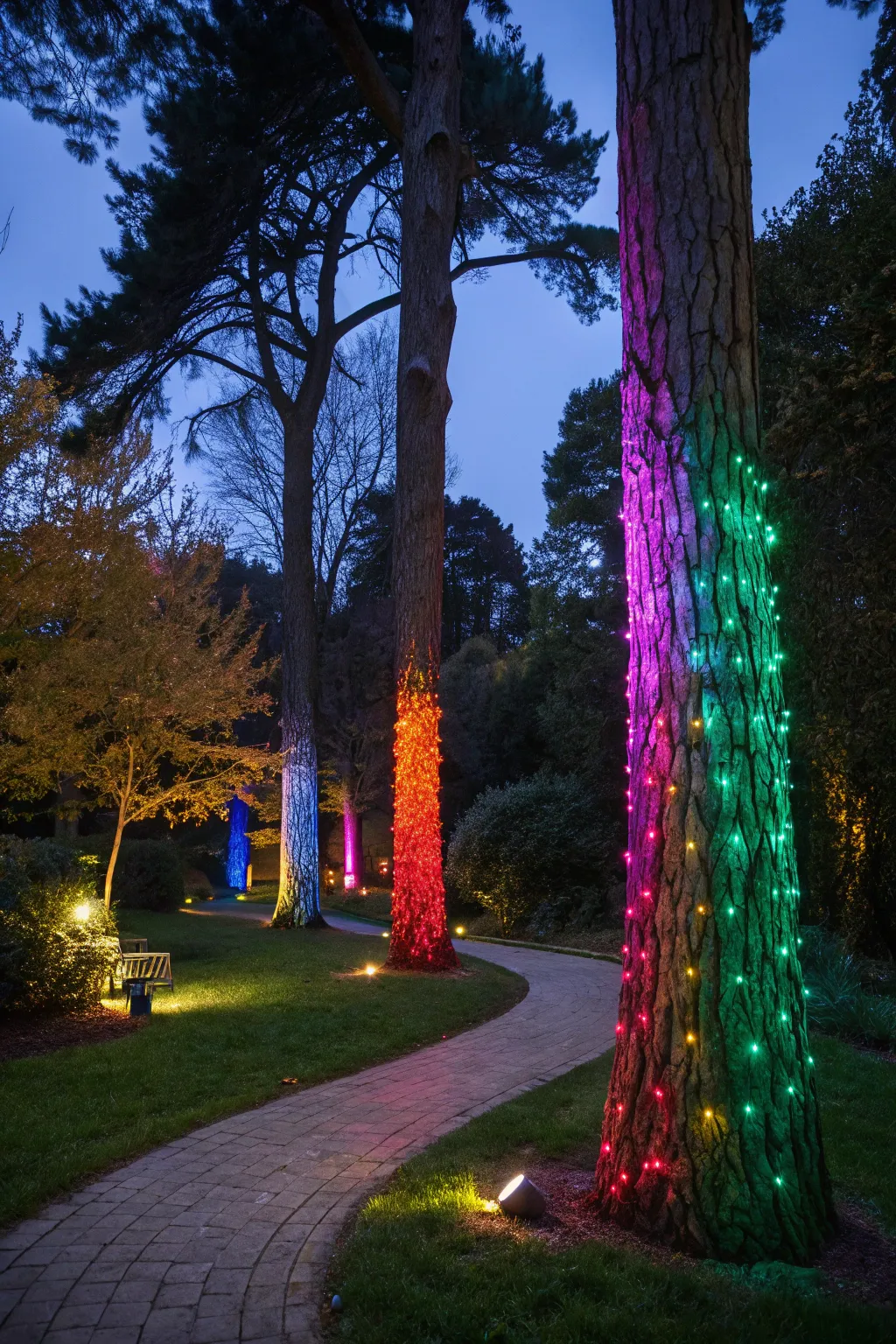 Creative Approaches to Tree Trunk Illumination