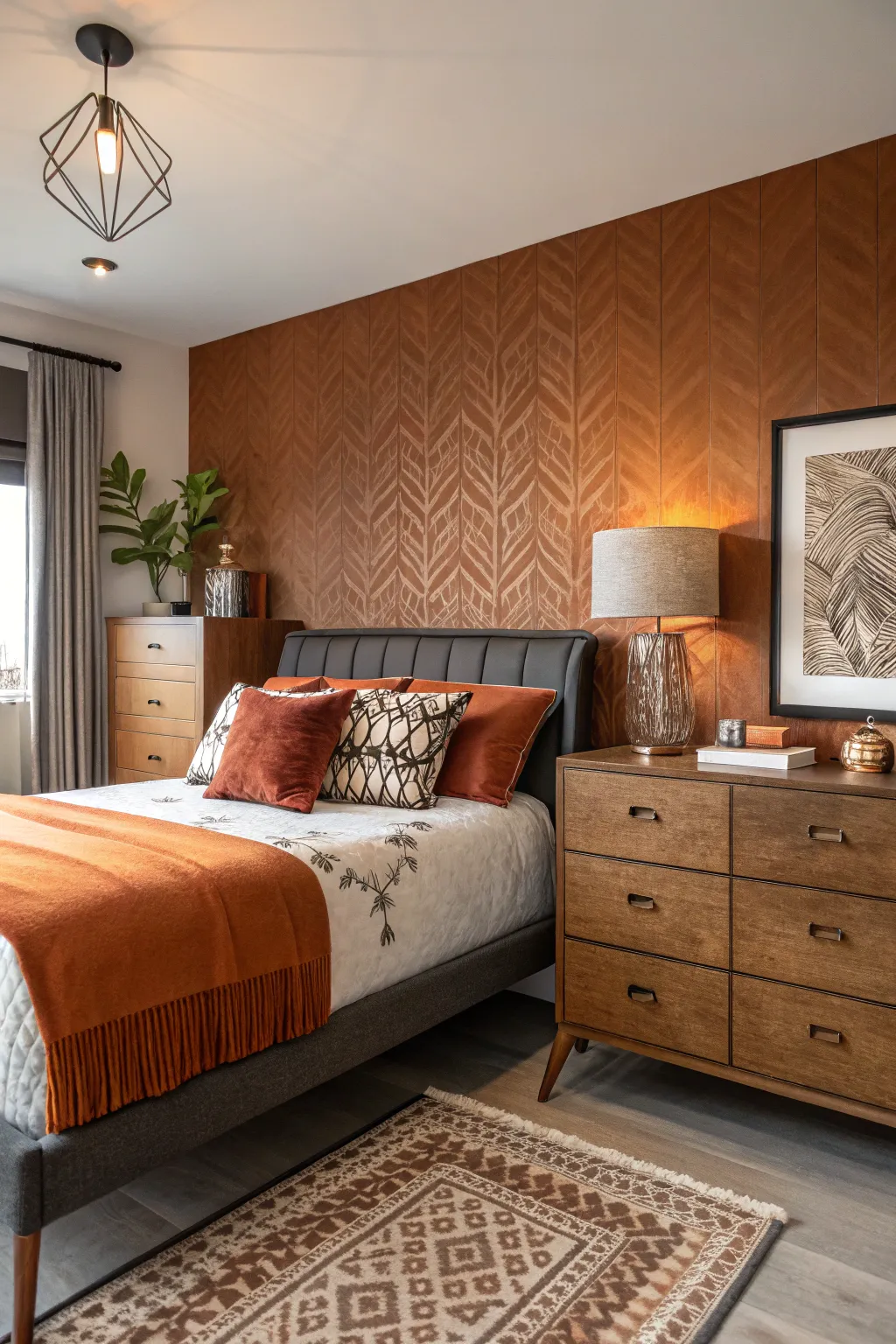 Bright & Bold Orange Bedroom Themes