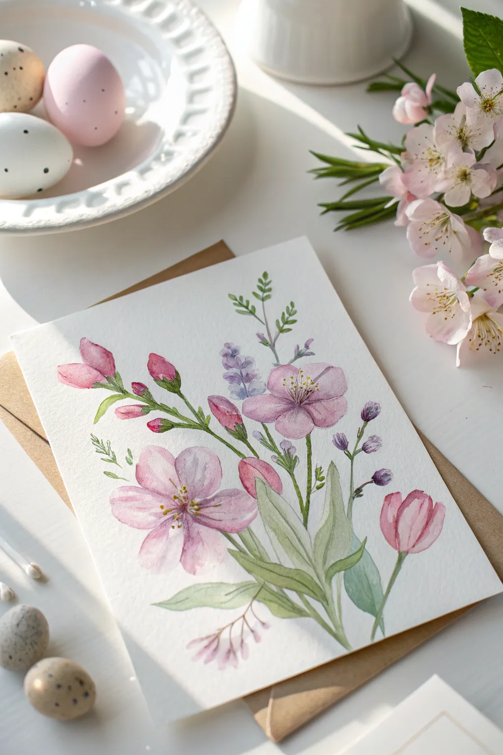 Watercolor Easter Card Visual Inspirations