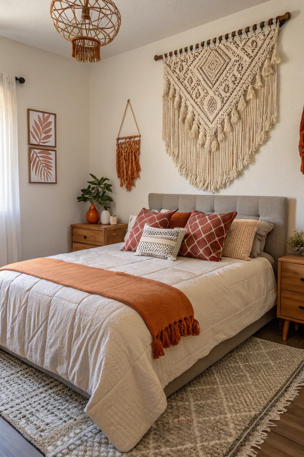 Bedroom Makeover Ideas with Burnt Orange