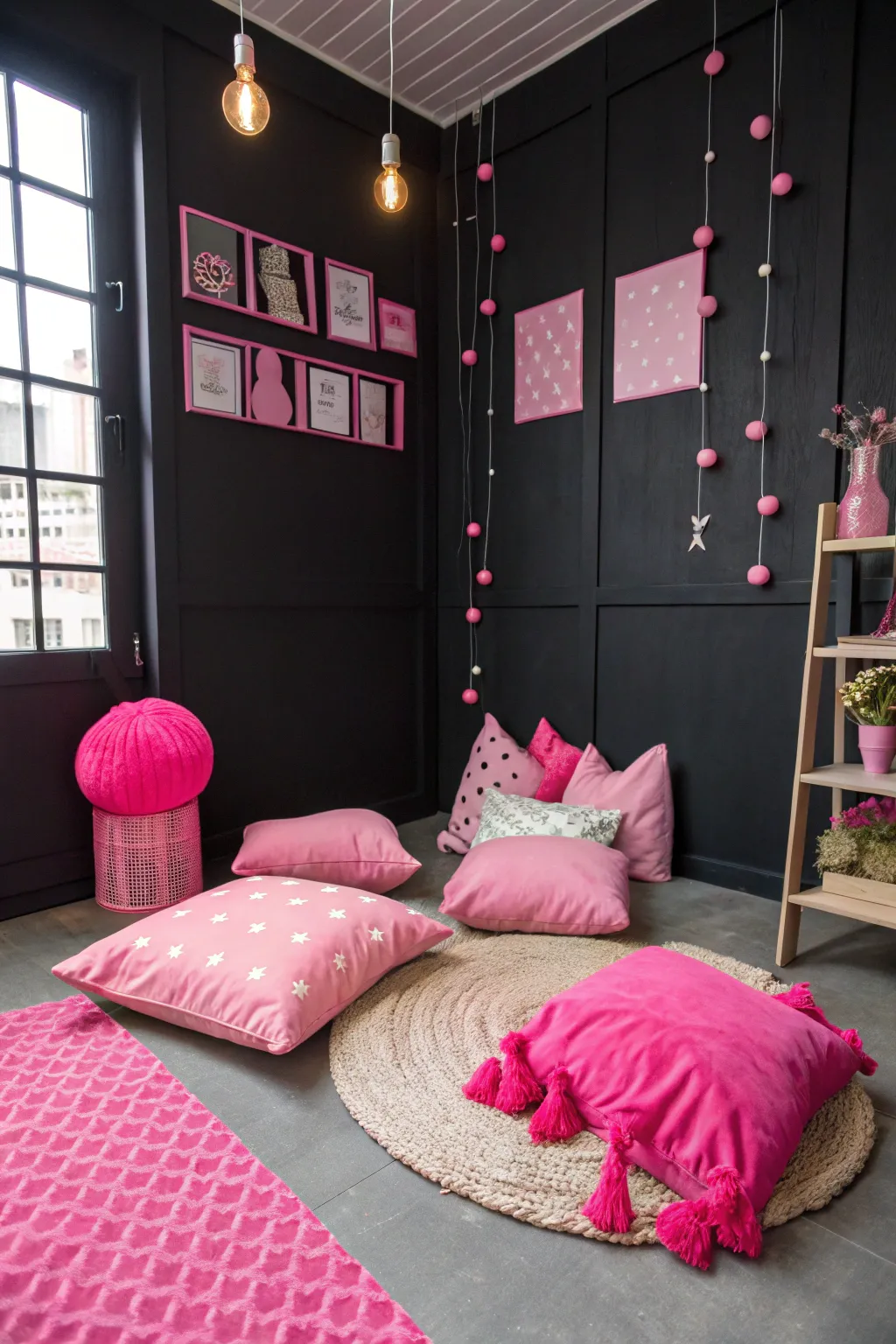 How to Decorate a Room in Black and Pink