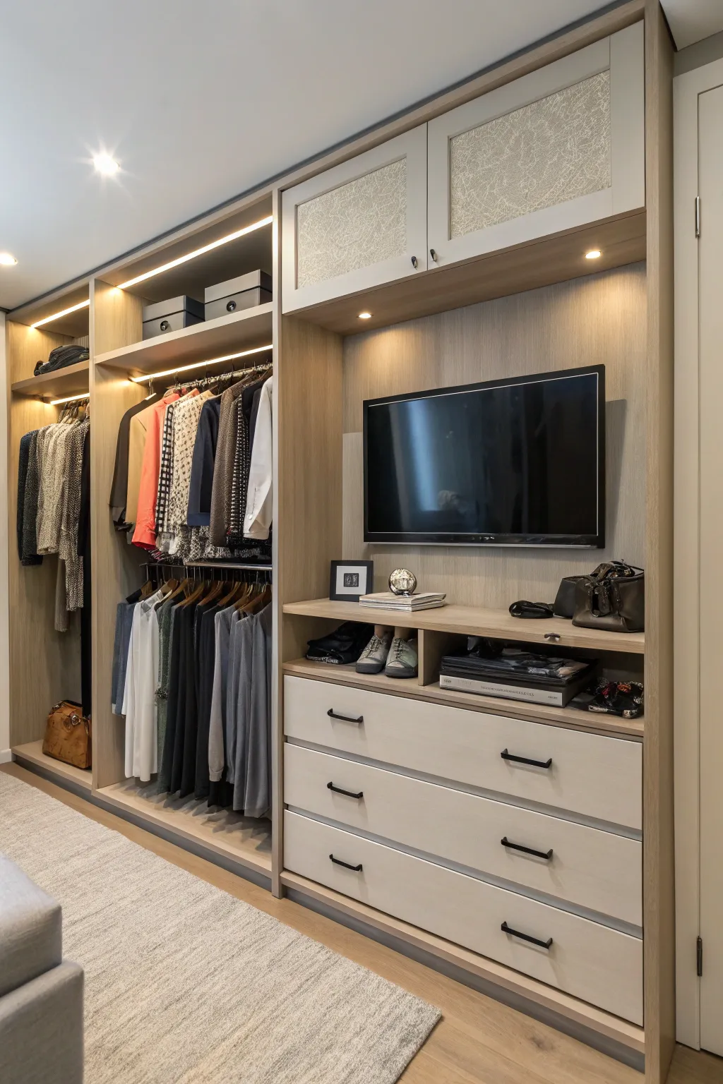 Closet TV Arrangements for Organized Entertainment