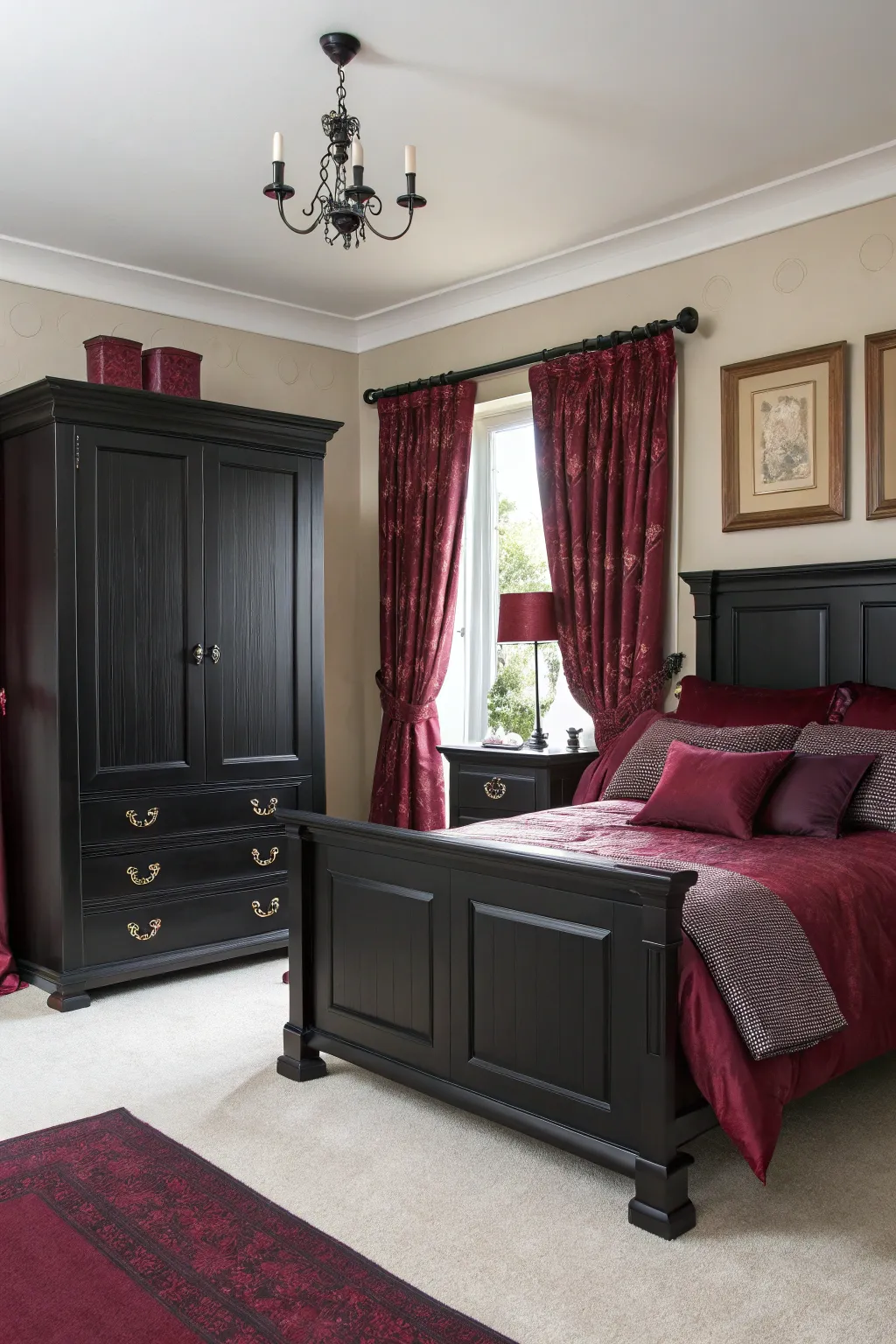 Sophisticated Black and Burgundy Design Concepts