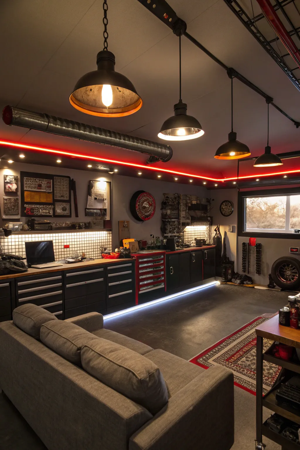 Minimalist Man Cave Garage Setups