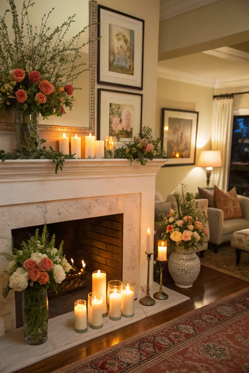 How to Set Up Candles in Your Fireplace
